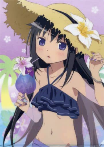 Homura Akemi (Swimsuit) A4 Clear File - Puella Magi Madoka Magica 10th @ Dash Store Collection (Movic) - Pre-owned