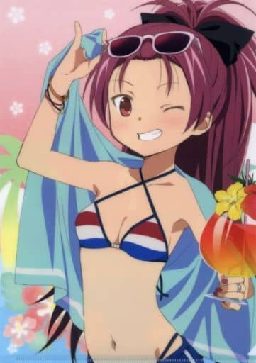 Kyoko Sakura Swimsuit A4 Clear File - Puella Magi Madoka Magica 10th @ Dash Store Collection (Movic)