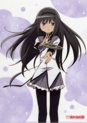 Homura Akemi Event Visual A4 Clear File - Puella Magi Madoka Magica 10 Exhibition - Aniplex - Pre-owned (A4, PP)