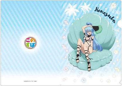 KonoSuba A4 Clear File Set (3 Types) Swimsuit Artwork