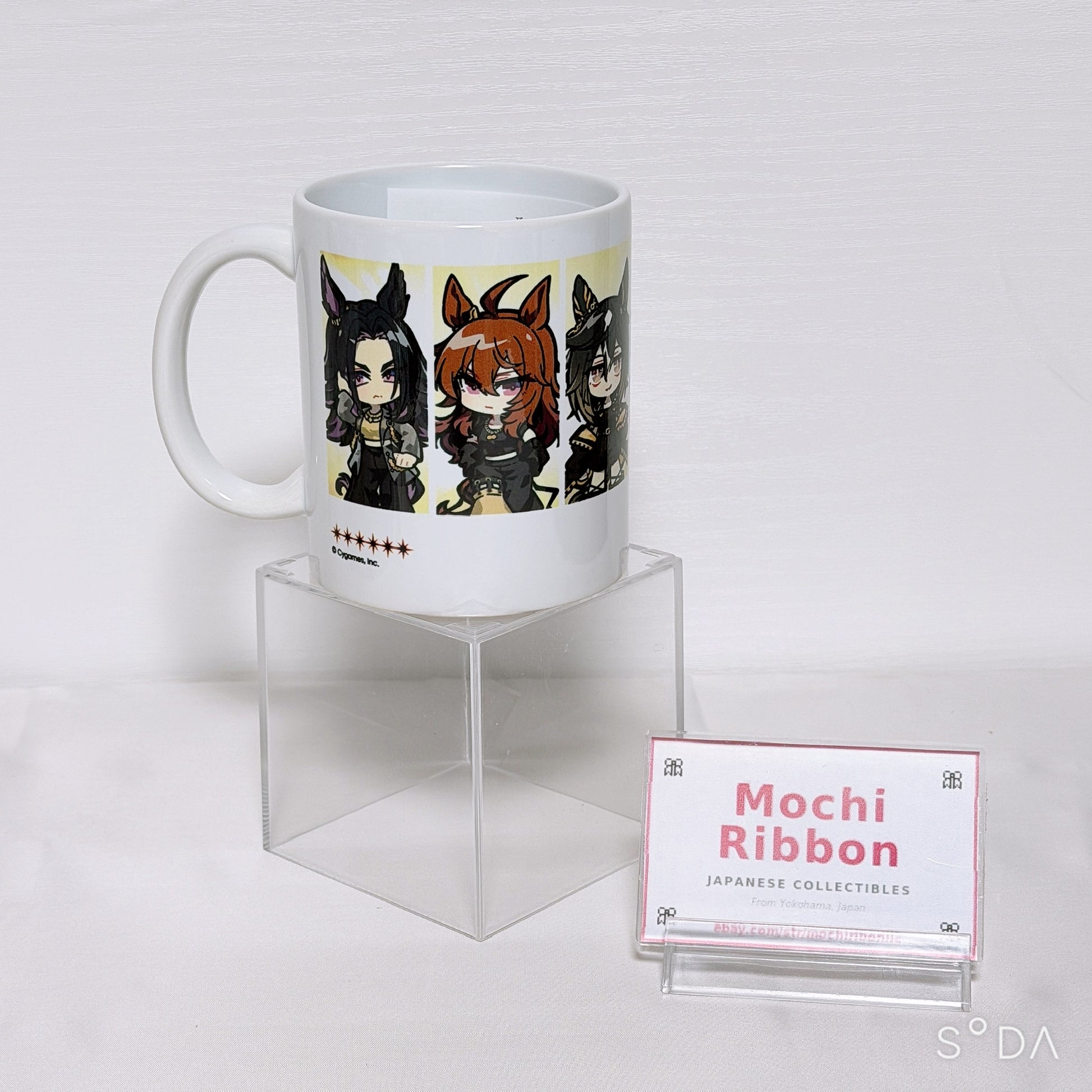Umamusume Pretty Derby GOLD WEEK Mini Character Mug Cup — Stay Gold, Dream Journey, Orfevre, Nakayama Festa, Gold Ship & Fenomeno [Cygames Place Exclusive]