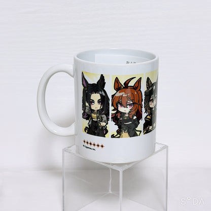 Umamusume Pretty Derby GOLD WEEK Mini Character Mug Cup — Stay Gold, Dream Journey, Orfevre, Nakayama Festa, Gold Ship & Fenomeno [Cygames Place Exclusive]