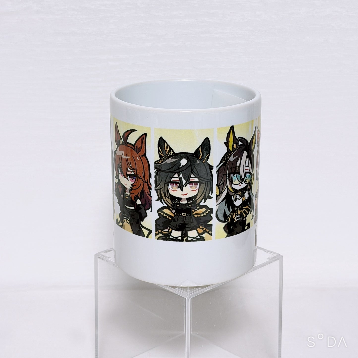Umamusume Pretty Derby GOLD WEEK Mini Character Mug Cup — Stay Gold, Dream Journey, Orfevre, Nakayama Festa, Gold Ship & Fenomeno [Cygames Place Exclusive]