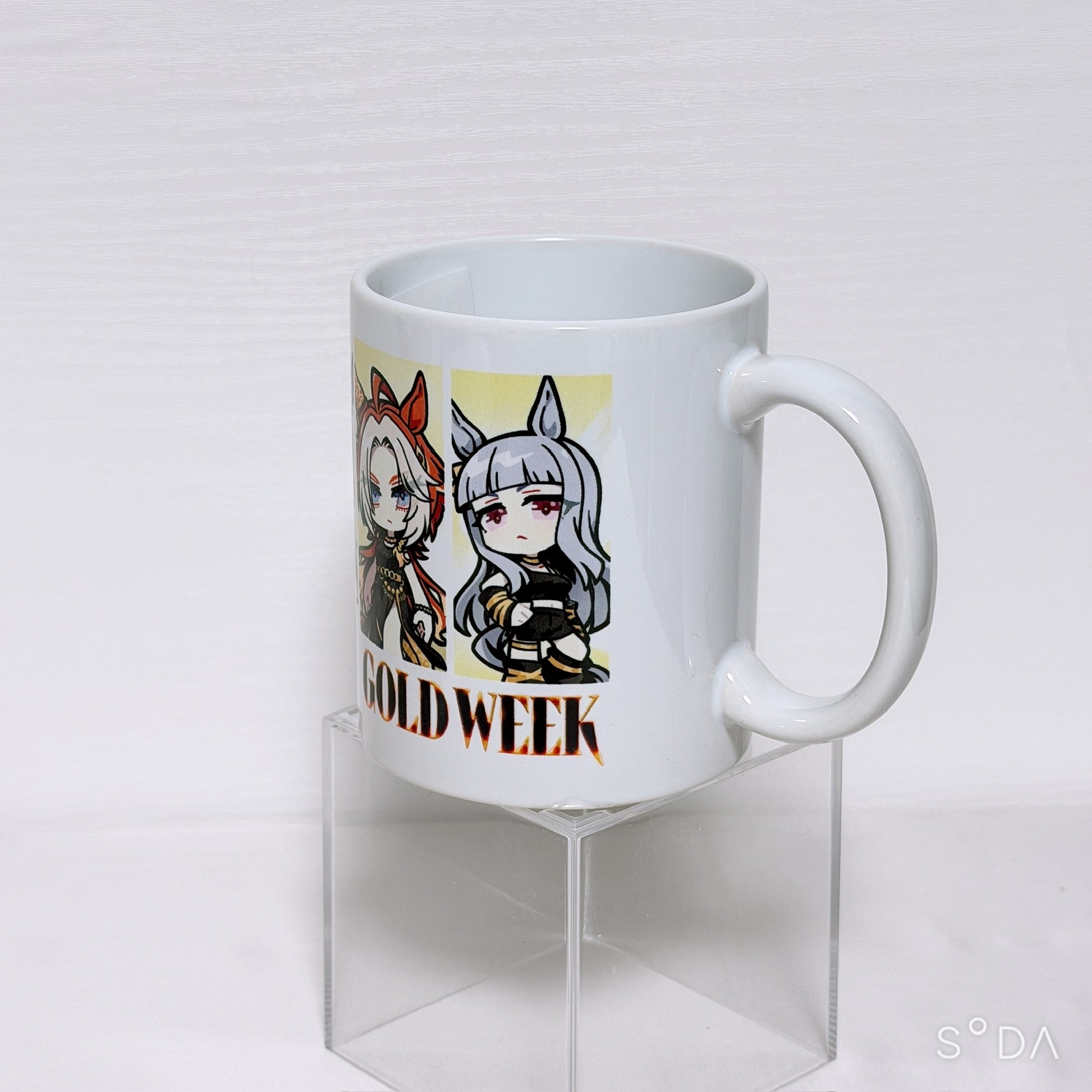 Umamusume Pretty Derby GOLD WEEK Mini Character Mug Cup — Stay Gold, Dream Journey, Orfevre, Nakayama Festa, Gold Ship & Fenomeno [Cygames Place Exclusive]