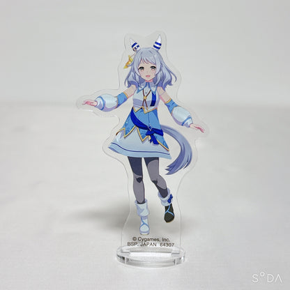 Hishi Miracle 5-Piece Collector Set - Prize Figure, Racing Outfit Acrylic Stands & Can Badge | Umamusume: Pretty Derby