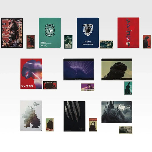 Clear File & Sticker Set (10 Types, Complete Set Available) - Ichiban Kuji H Prize - Godzilla