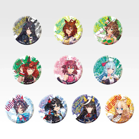 Umamusume Pretty Derby Hologram Can Badge Complete Set of 10 Ichiban Kuji 14th G Prize (Pre-order) - Bandai Spirits