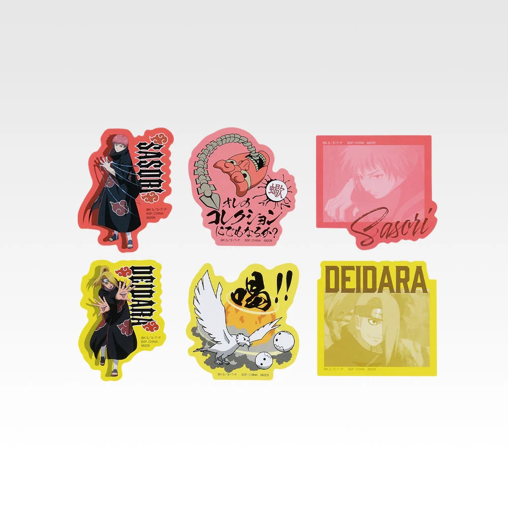 Sasori & Deidara Flake Stickers (6) - Variety Sticker (10 Types, Complete Set Available) - Ichiban Kuji I Prize - Naruto Shippuden