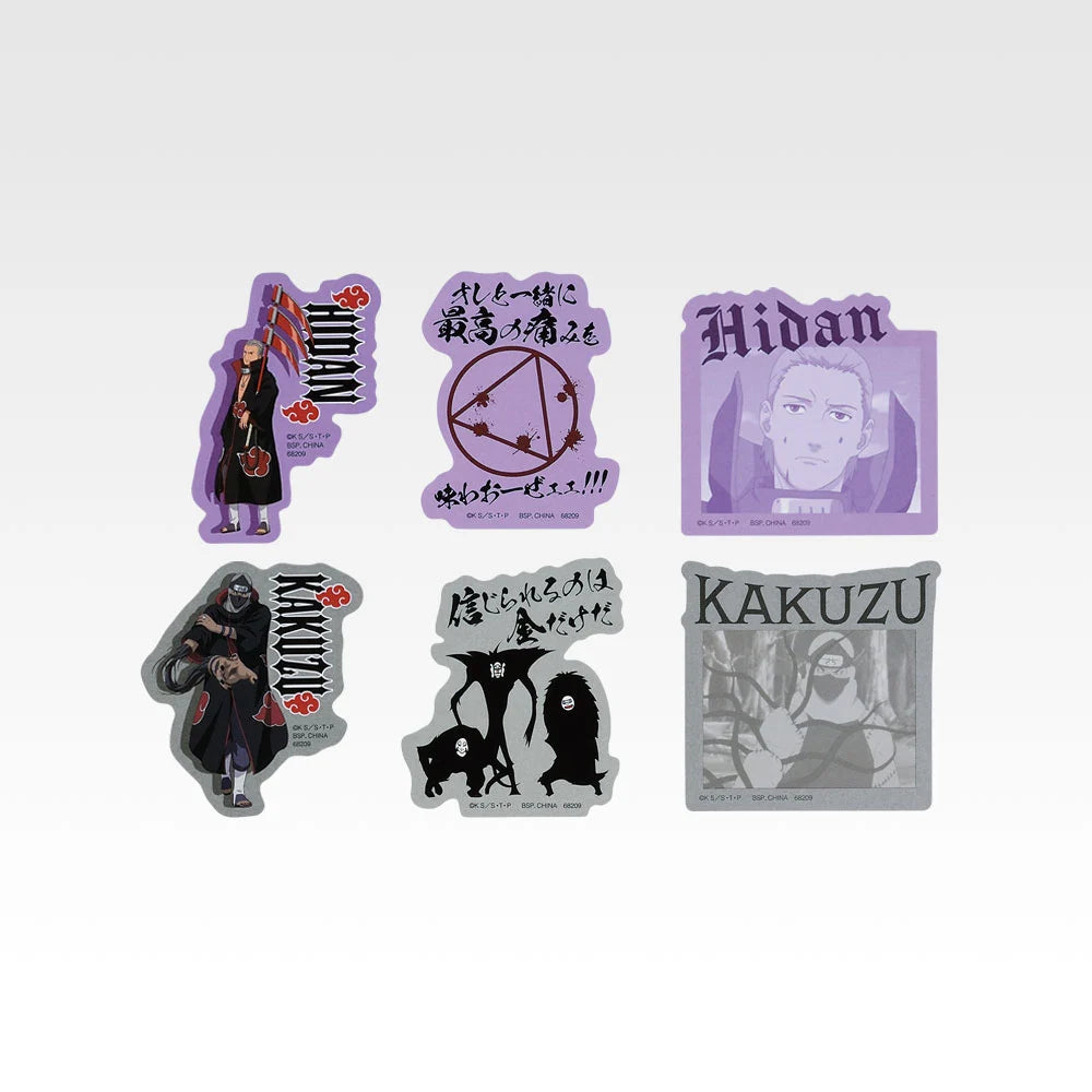 Hidan & Kakuzu Flake Stickers (6) - Variety Sticker (10 Types, Complete Set Available) - Ichiban Kuji I Prize - Naruto Shippuden