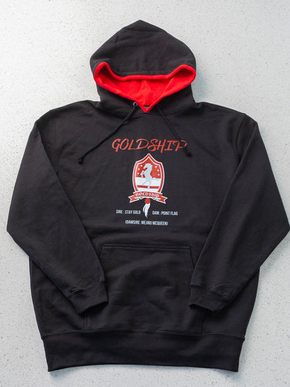 Gold Ship Hoodie (Black) - Brand New - Official JRA Racehorse Apparel - S/M/L/XL/XXL