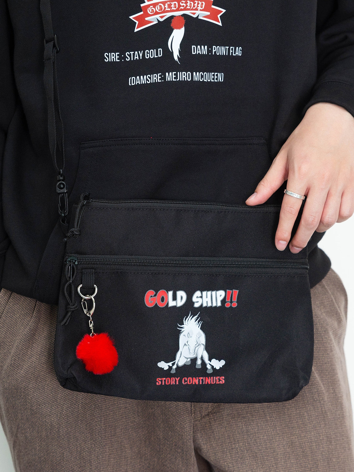 Gold Ship Sacoche Crossbody Bag - Brand New - Official JRA Racehorse Goods