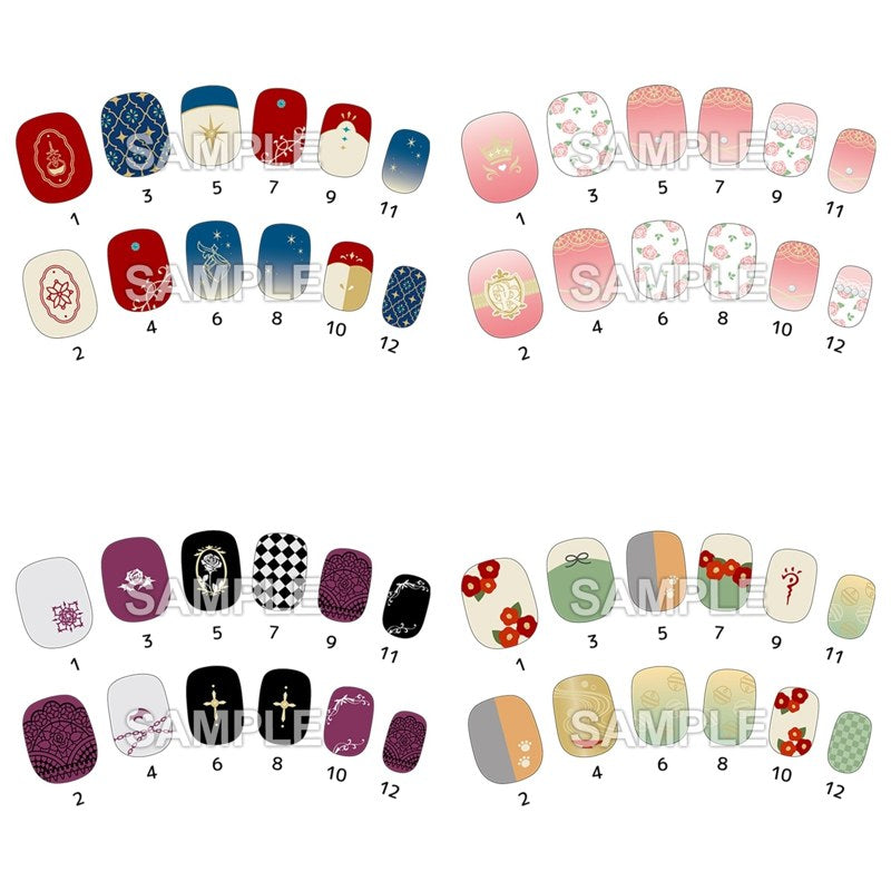 LaLa 50th Anniversary Nail Tips (12 Tips) - Lawson Loppi HMV Exclusive - Snow White with the Red Hair, Ouran, Vampire Knight & Natsume