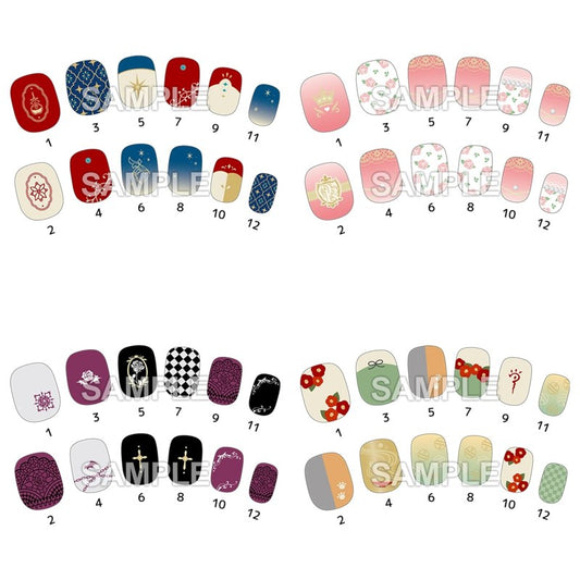 LaLa 50th Anniversary Nail Tips (12 Tips) - Lawson Loppi HMV Exclusive - Snow White with the Red Hair, Ouran, Vampire Knight & Natsume