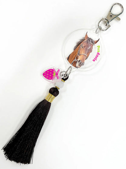 Racehorse Tail Tassel Keychain - netkeiba Official (6 Designs)
