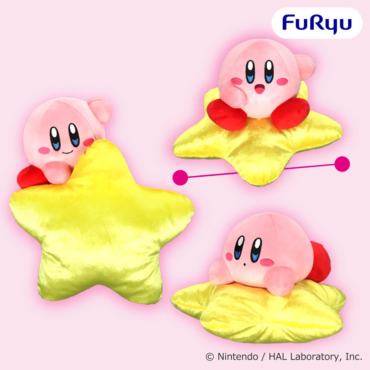 Warp Star Kirby Plush (3 Types, Complete Set Available) - FuRyu Prize - Kirby