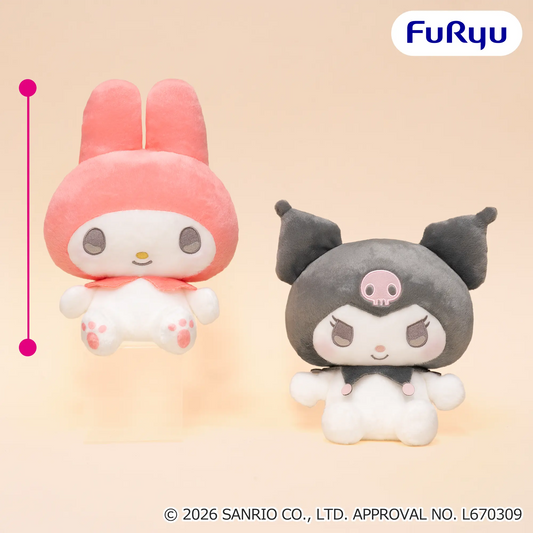 My Melody Kuromi Kyururin Big Plush (2 Types, Complete Set Available) - FuRyu Prize - Sanrio