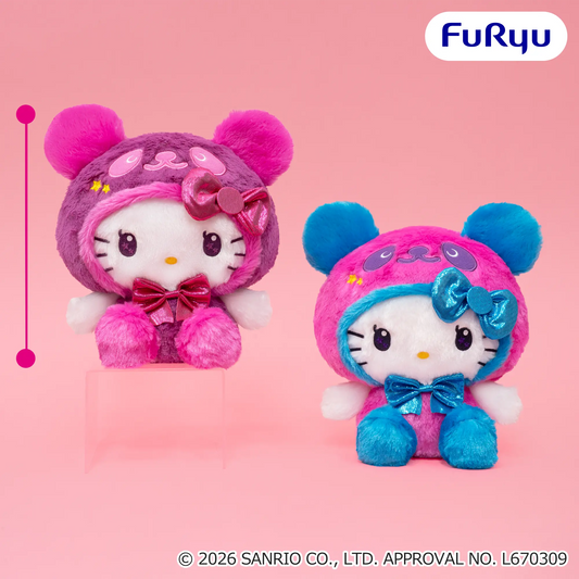 Panda Hello Kitty Vivid Panda Big Plush (2 Types, Complete Set Available) - FuRyu Prize - Sanrio