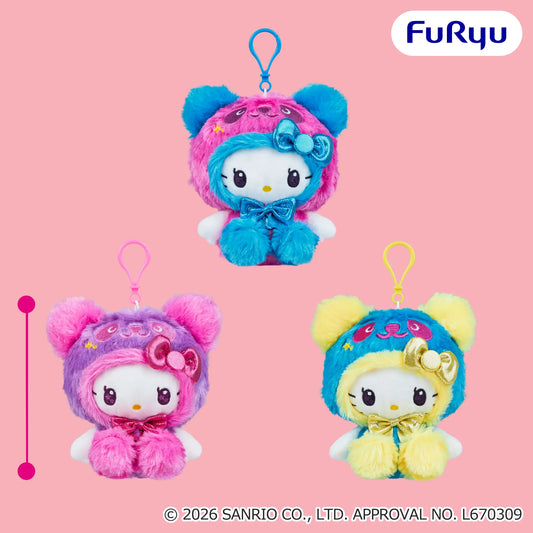 Panda Hello Kitty Kurippy Plush (3 Types, Complete Set Available) - FuRyu Prize - Sanrio