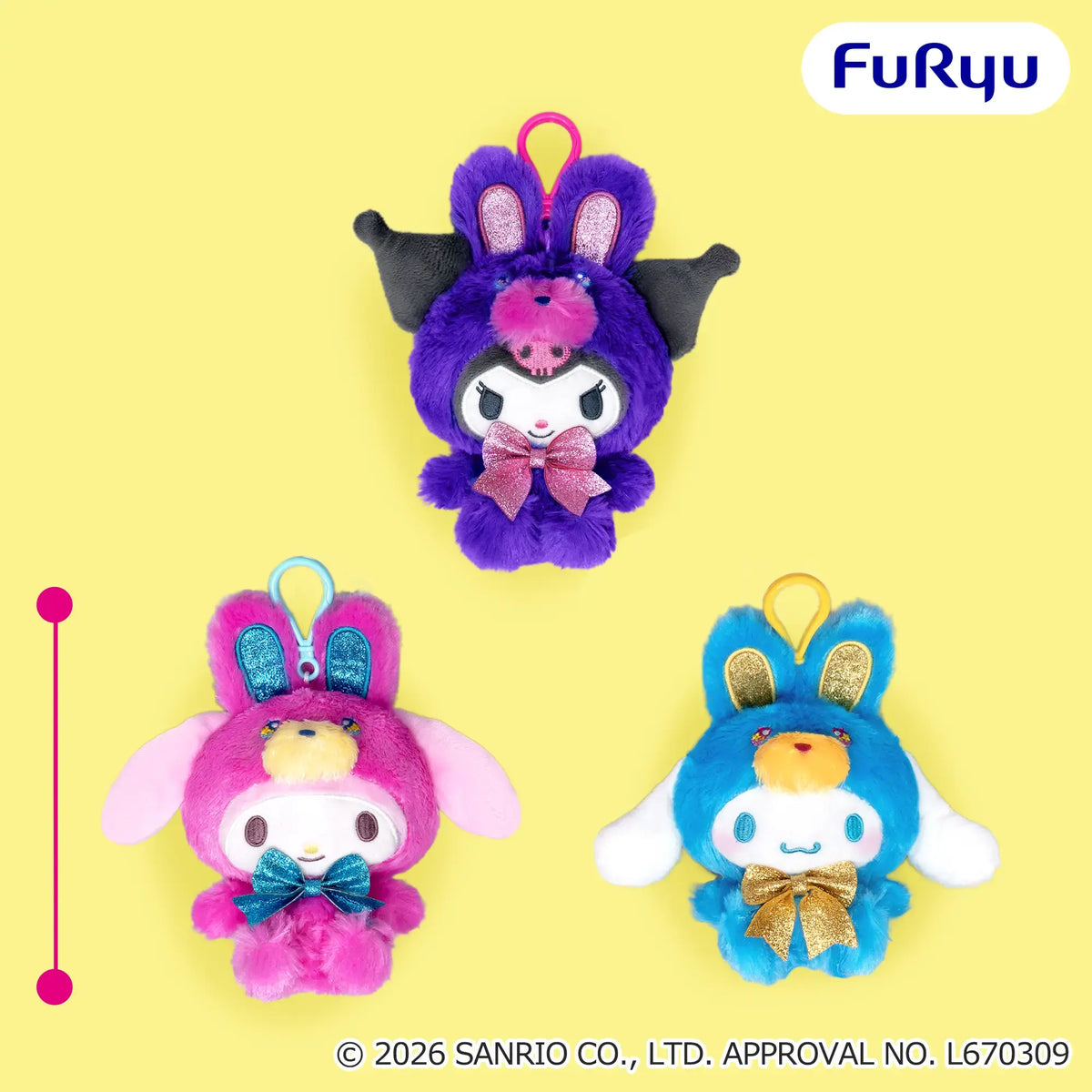 Kurippy Plush (3 Types, Complete Set Available) - FuRyu Prize - Sanrio