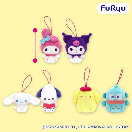 Punikyukyu Petatto Pair Plush Mascot (3 Types, Complete Set Available) - FuRyu Prize - Sanrio