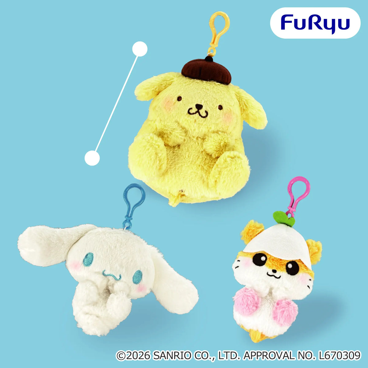 Coroco Kurippy Plush (3 Types, Complete Set Available) - FuRyu Prize - Sanrio