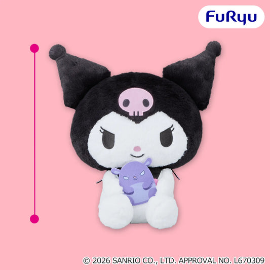 Kuromi Hugging Baku Super Big Plush - FuRyu Prize - Sanrio
