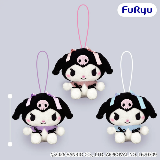 Kuromi Floppy-Ear Lolita Plush Mascot (3 Types, Complete Set Available) - FuRyu Prize - Sanrio