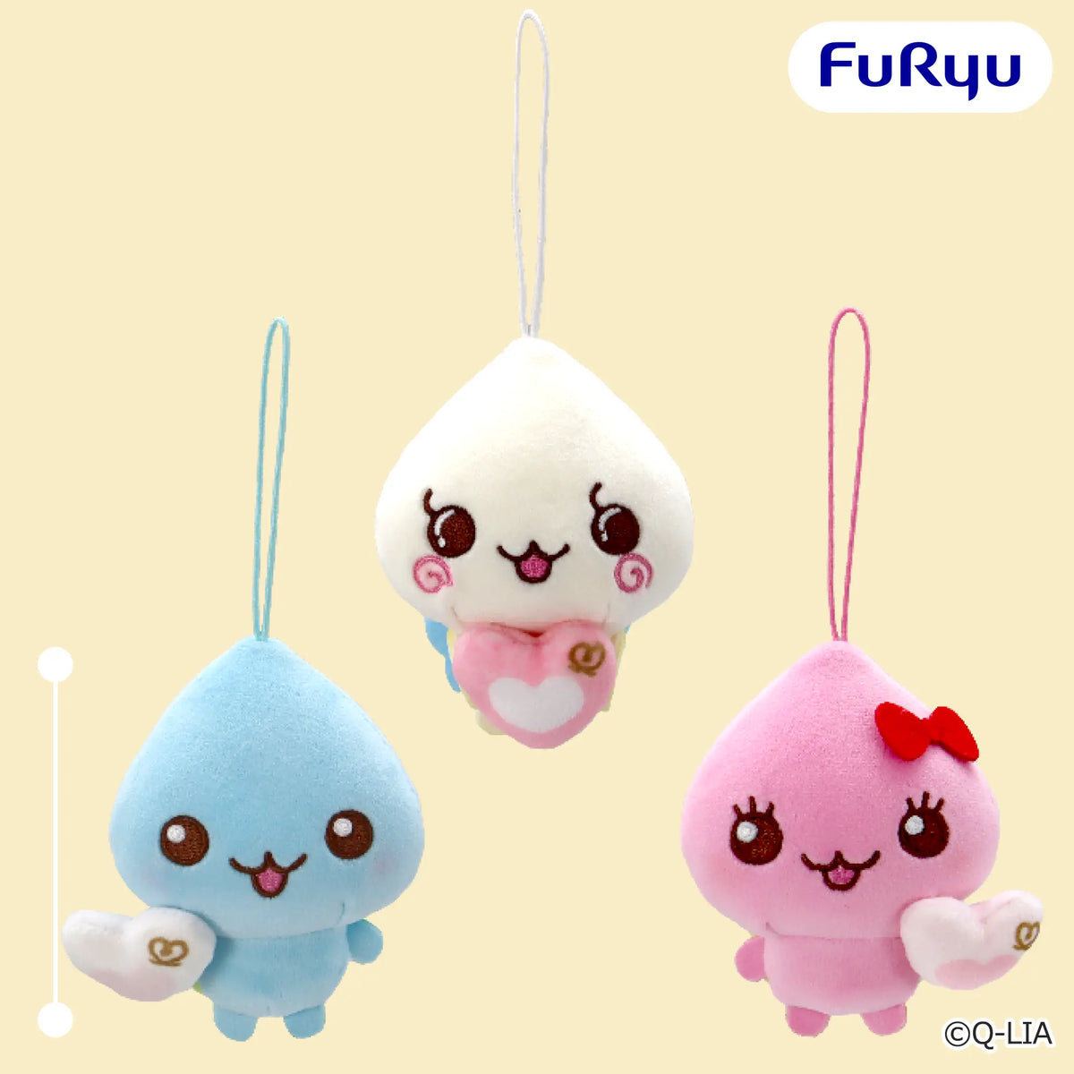 Shizuku-chan Mashumarumu Heart Plush Mascot (3 Types, Complete Set Available) - FuRyu Prize - Shizuku-chan