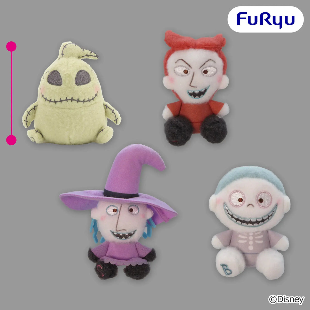 Milky Boa Mascot Oogie Boogie Lock Shock Barrel Set (4 Types, Complete Set Available) - FuRyu Prize - Tim Burton's The Nightmare Before Christmas