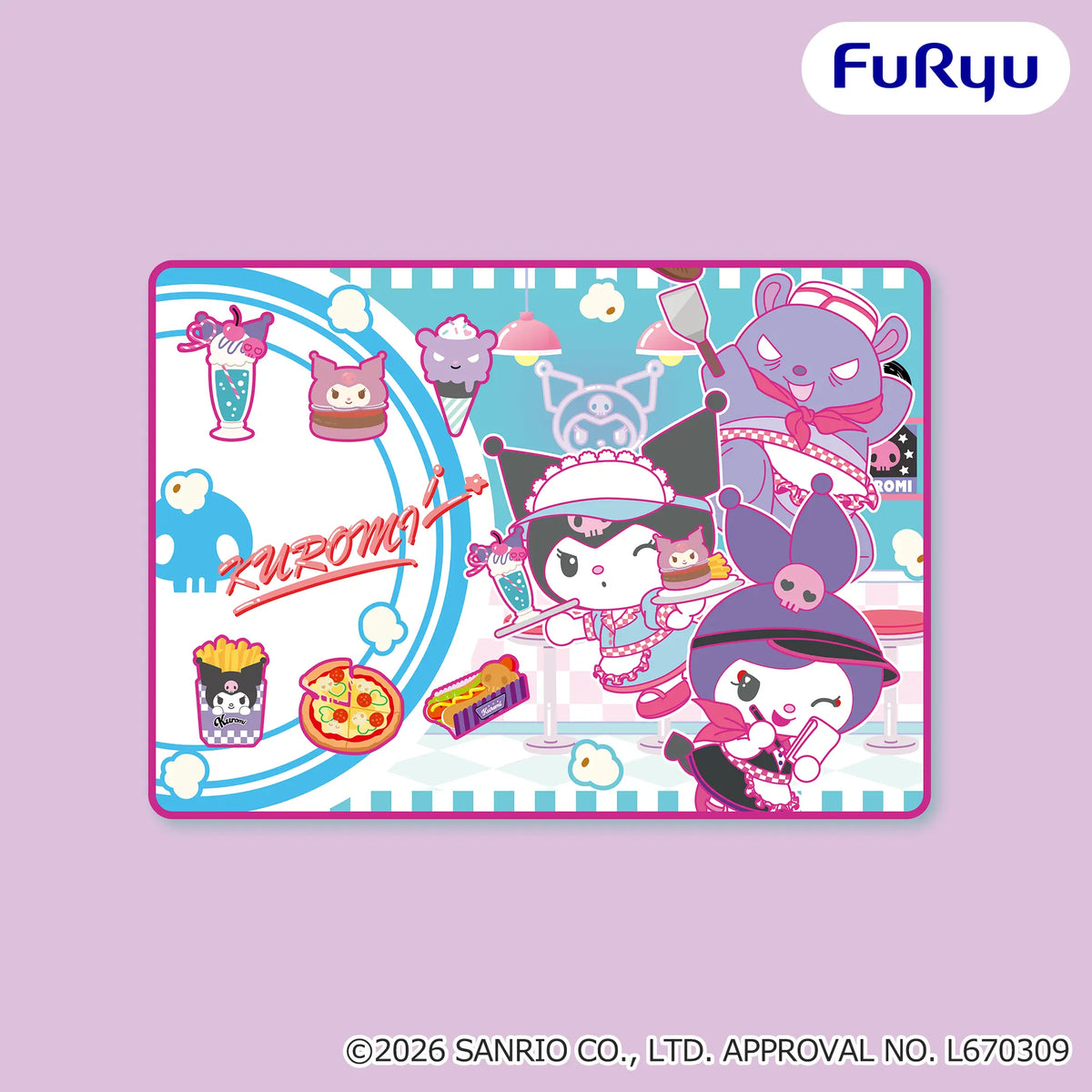 Kuromi Kuromi's Kitchen Large Blanket - FuRyu Prize - Sanrio