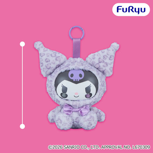 Kuromi Clear Pofi Mascot Heart Leopard - FuRyu Prize - Sanrio