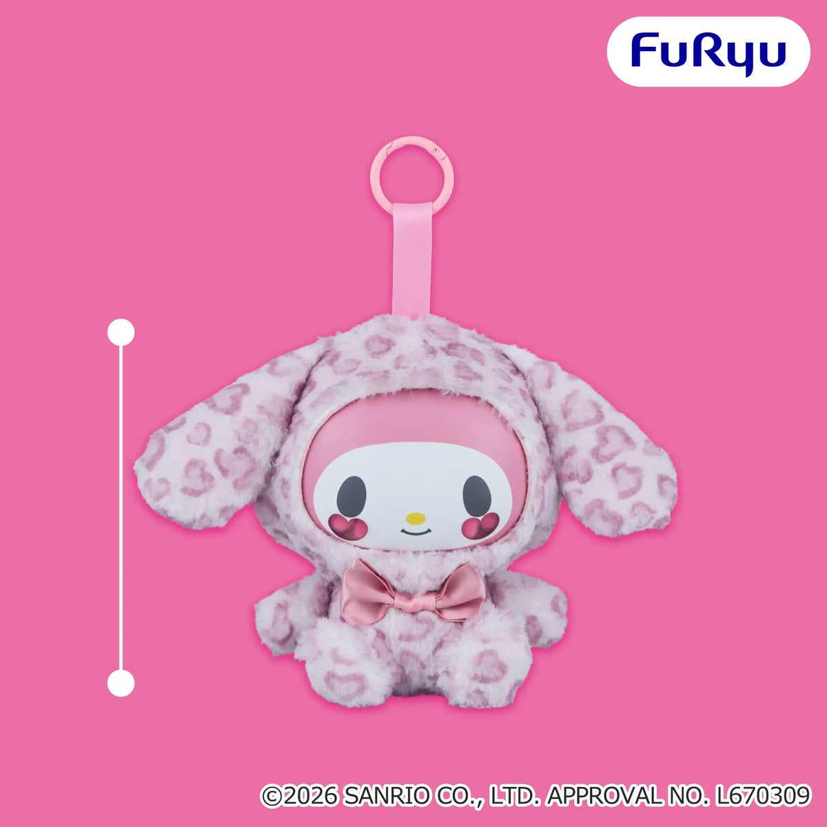 My Melody Clear Pofi Mascot Heart Leopard - FuRyu Prize - Sanrio