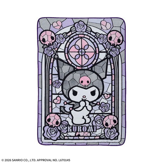 Kuromi Blanket - Platinum Zakka fuwa hug Blanket - SEGA Prize - Sanrio