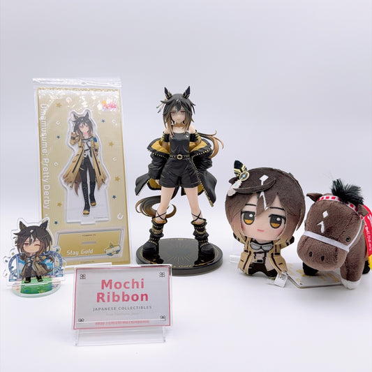 Stay Gold 5-Item Set - Ichiban Kuji A Prize GOLD WEEK Figure, Chibigurumi Plush & Acrylic Stands - Umamusume Pretty Derby