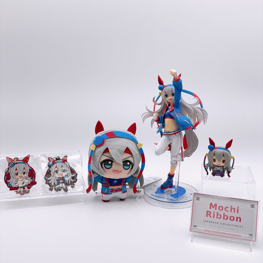 Tamamo Cross 5-Item Set - Ichiban Kuji B Prize Figure, Chokonokko Figure, Chibigurumi Plush & Rubber Mascots (Used) - Umamusume Pretty Derby