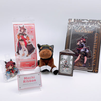 Gentildonna 5-Item Set - 4 Acrylic Stands (Trailblazer Bash! Ver. & More) & Idol Horse Plush Mascot (New) - Umamusume Pretty Derby