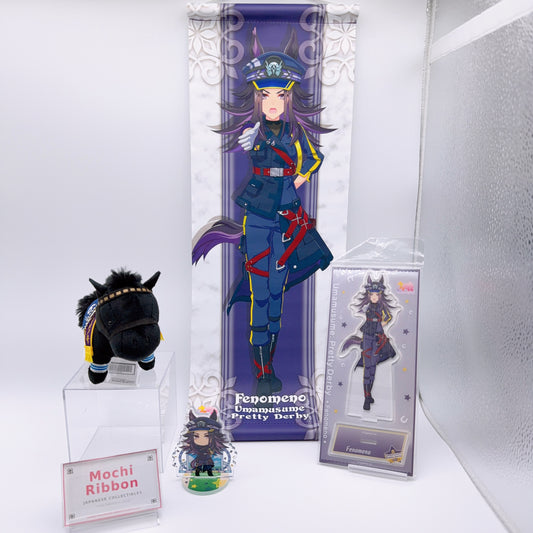 Fenomeno 4-Item Set - Mini Tapestry, Acrylic Stands & Racehorse Plush Mascot - Umamusume Pretty Derby