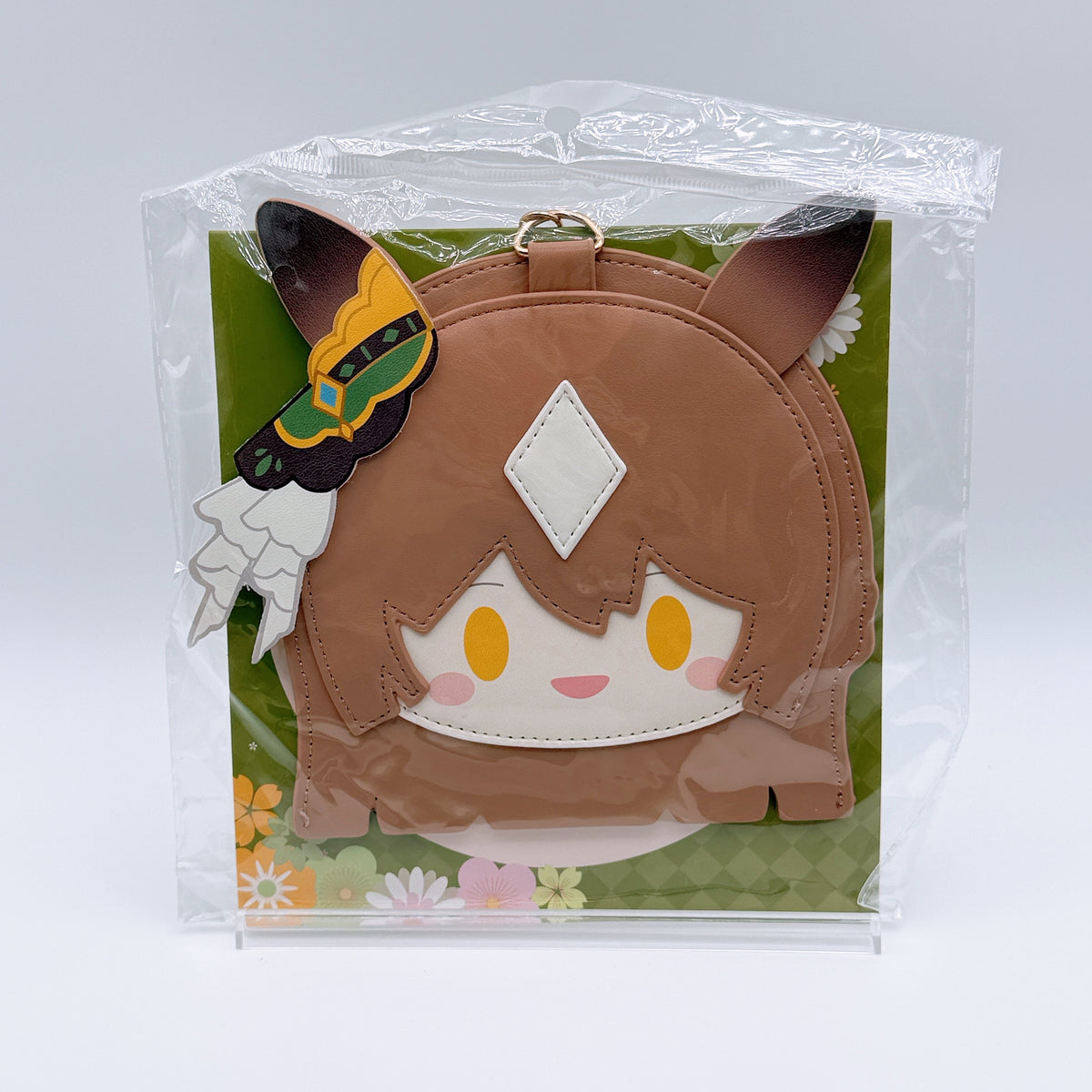 Umamusume Pretty Derby Satono Diamond China Collaboration Cafe Goods 4-Item Set - Clear File, Acrylic Stand, Cupcake Plush, PU Material Pass Case