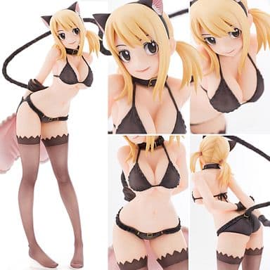 Lucy Heartfilia Black Cat Gravure Style Fairy Tail 1/6 Scale PVC Painted Finished Figure Pre-owned