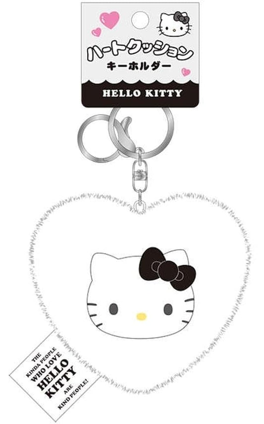 Sanrio Characters Hello Kitty Heart Cushion Keychain (White) - Krux
