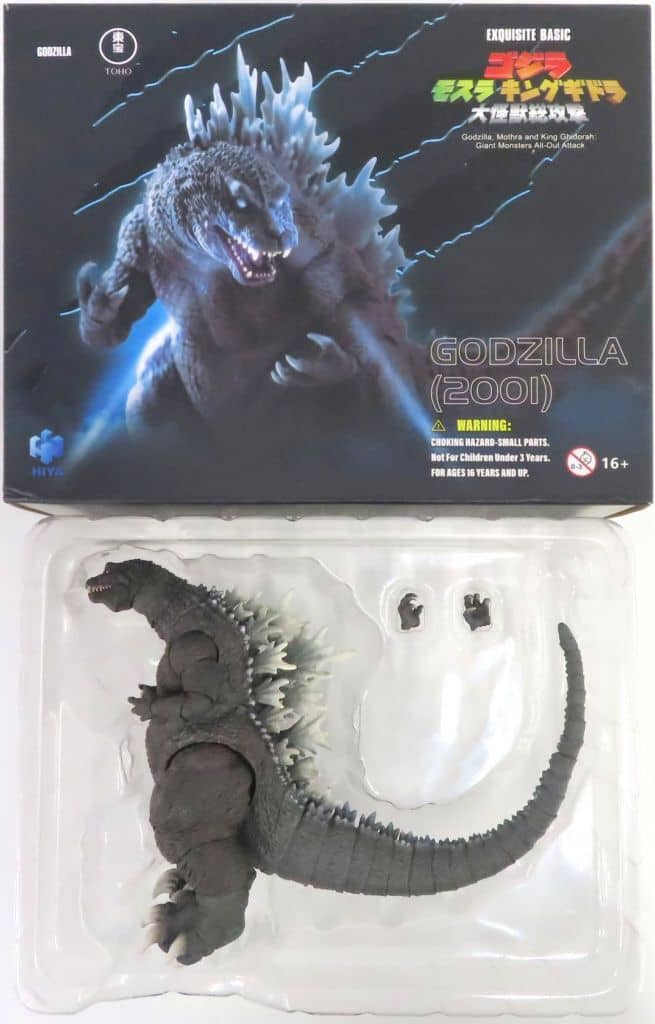 Godzilla (2001) Exquisite Basic Action Figure Godzilla Mothra King Ghidorah - Hiya Toys (Pre-owned)