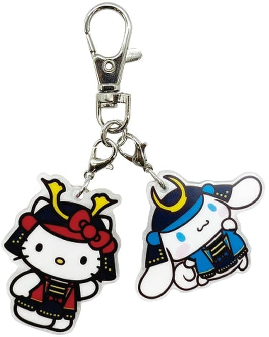 Sanrio Hello Kitty & Cinnamoroll Shogun Double Acrylic Keychain Sanrio Characters Series (Pre-owned) - SK Japan
