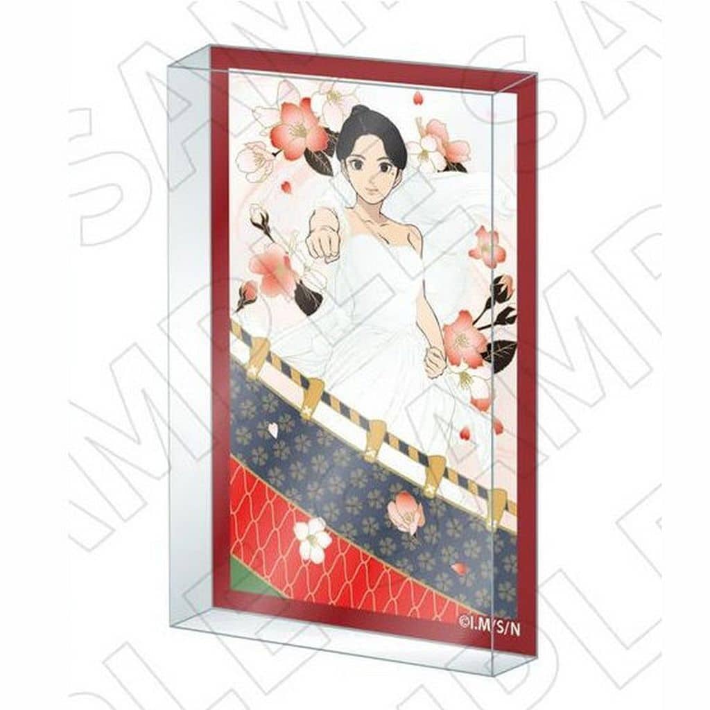 Nippon Sangoku Higashimachi Koki Charaditional Toy Trading Hanafuda Pattern Acrylic Block