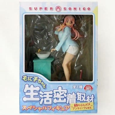 Super Sonico Sonico Figure Super Sonico Morning Brushing Antique Ver. Prize Figure 20cm (Pre-owned) - FuRyu