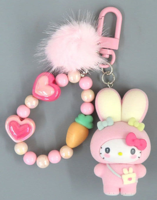 Sanrio Characters Hello Kitty Keychain (Plump Bunny Ears Rabbit Club) - Sanrio