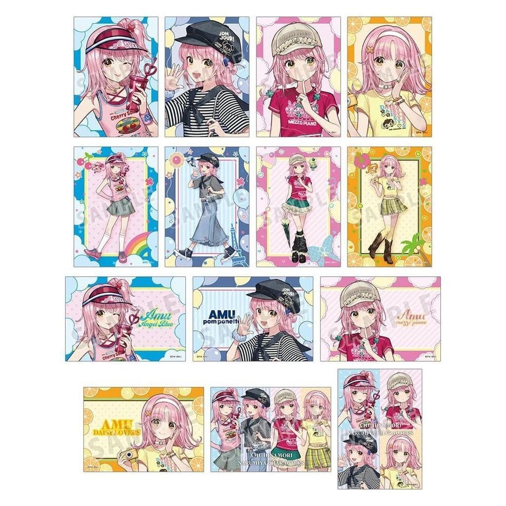 Shugo Chara! Cherry Trading Bromide Card (Character Illustration by Narumiya Characters) - Arma Bianca