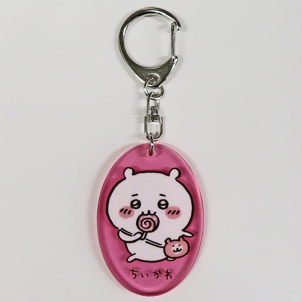 Chiikawa Pink Chiikawa Nanka Chiisakute Kawaii Yatsu Acrylic Keychain Chiikawa Acrylic Goods