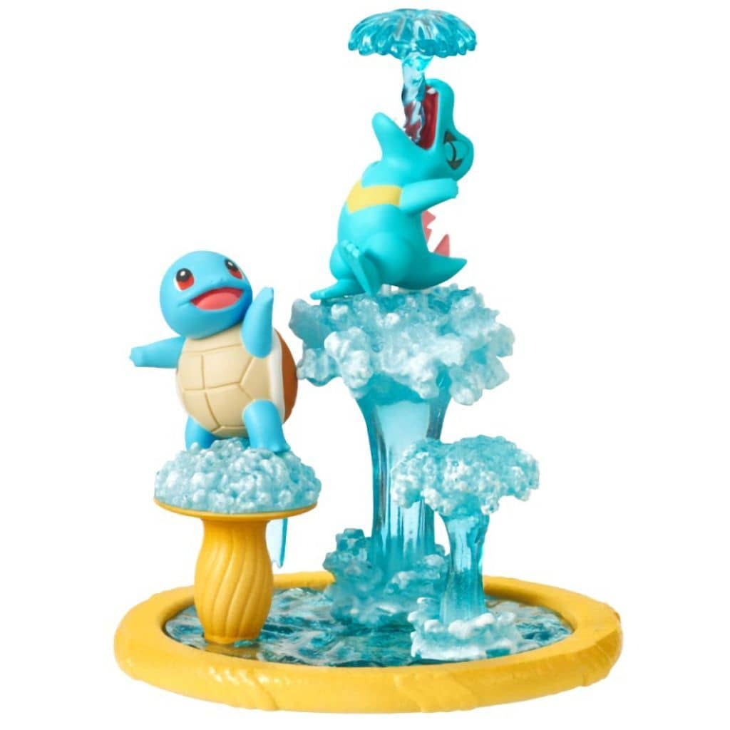 Pokémon Squirtle & Totodile Shower Splash! Gashapon Diorama Figure, Re-Ment - Re-Ment