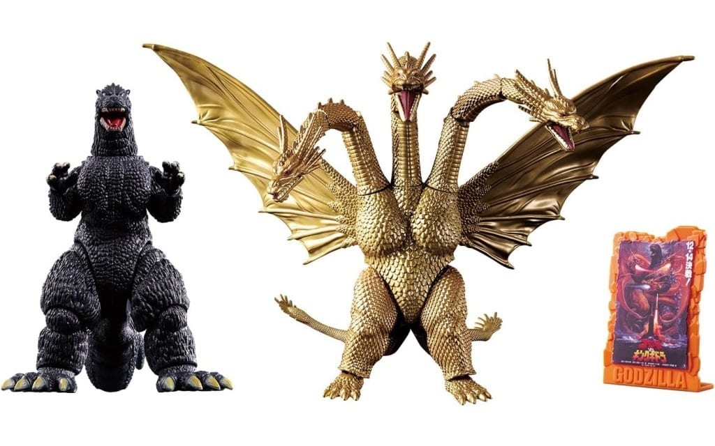 Godzilla VS King Ghidorah Battle Set Godzilla Action Figure Godzilla (1991) and King Ghidorah (1991) - Bandai