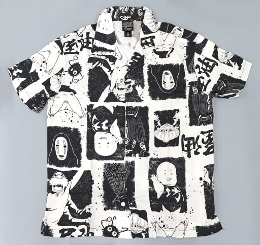Studio Ghibli Spirited Away AOP Woven Shirt Black x White Size S - NEUTRAL CORPORATION (Pre-owned)